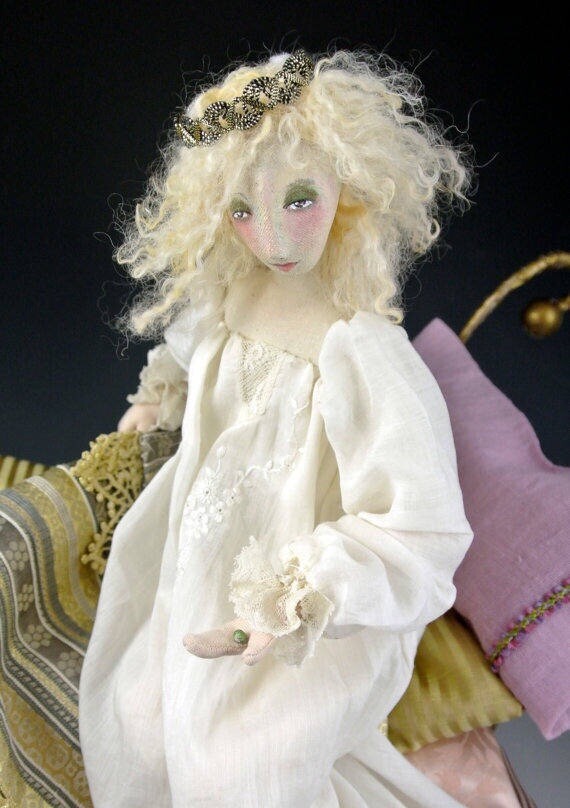 Cloth Art Doll Pattern Class Tutorial “The Princess and the Pea” by Cindee Moyer