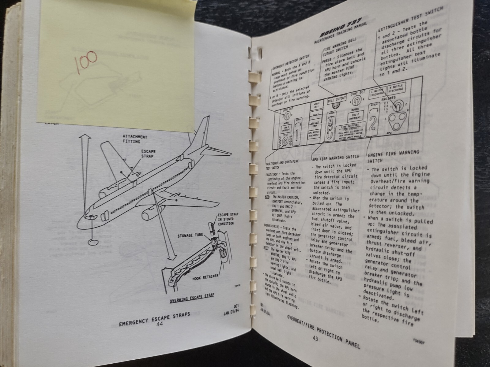 Aloha Airlines Boeing B-737 Mechanics Handbook Maintenance Training Manual 737