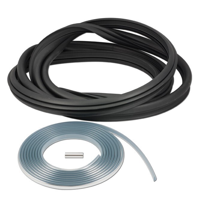 1973-1987 Windshield Weatherstrip - Deluxe - Chrome Lock Strip
