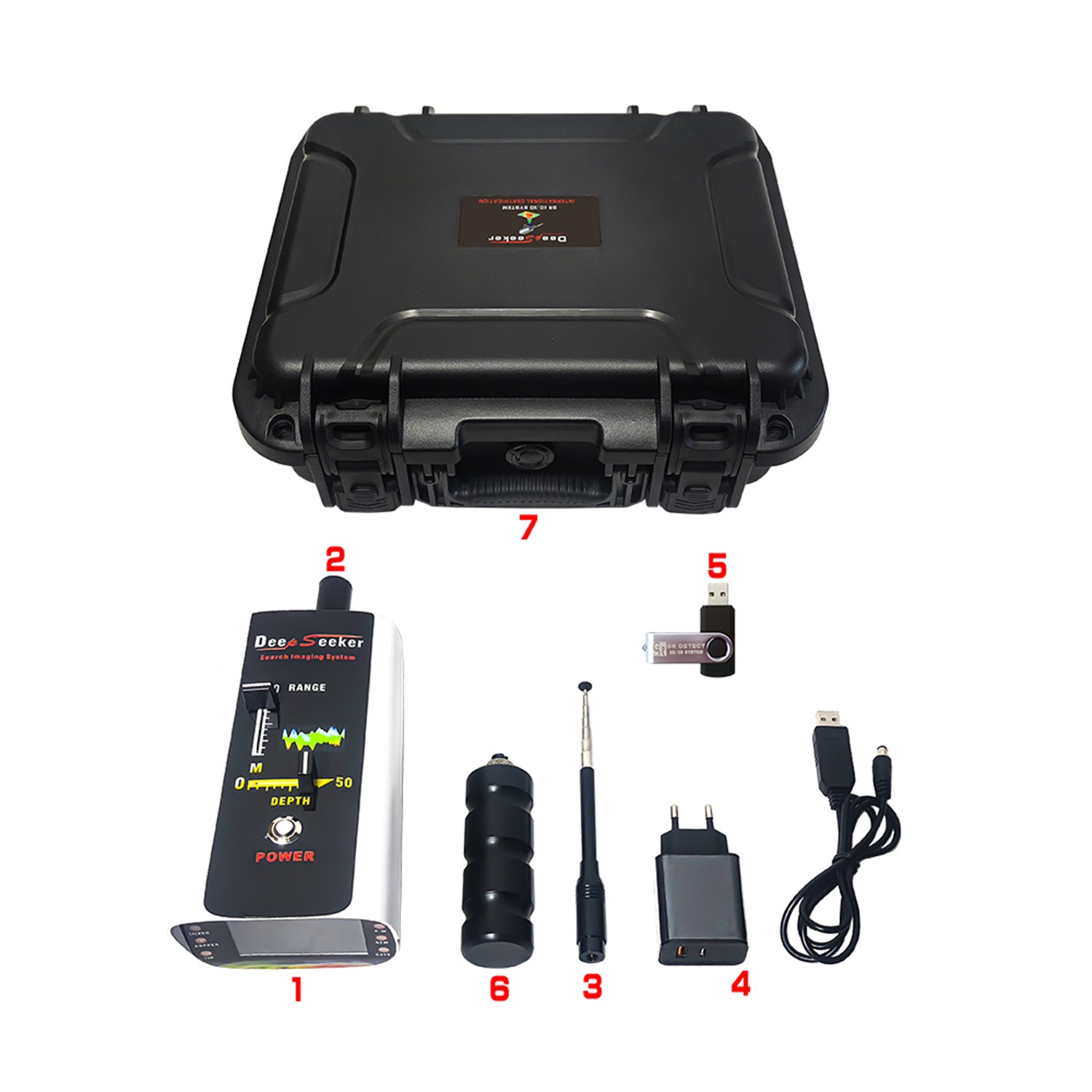 GR DeepSeeker Long Range 3D Laser Gold Metal Detector 5 Search Systems 3000M 50M