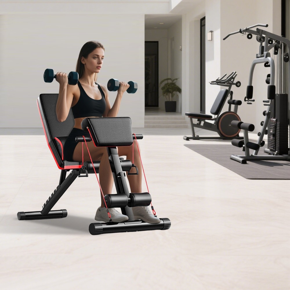 Foldable Adjustable Weight Bench Home Training Workout Exercise Equipment