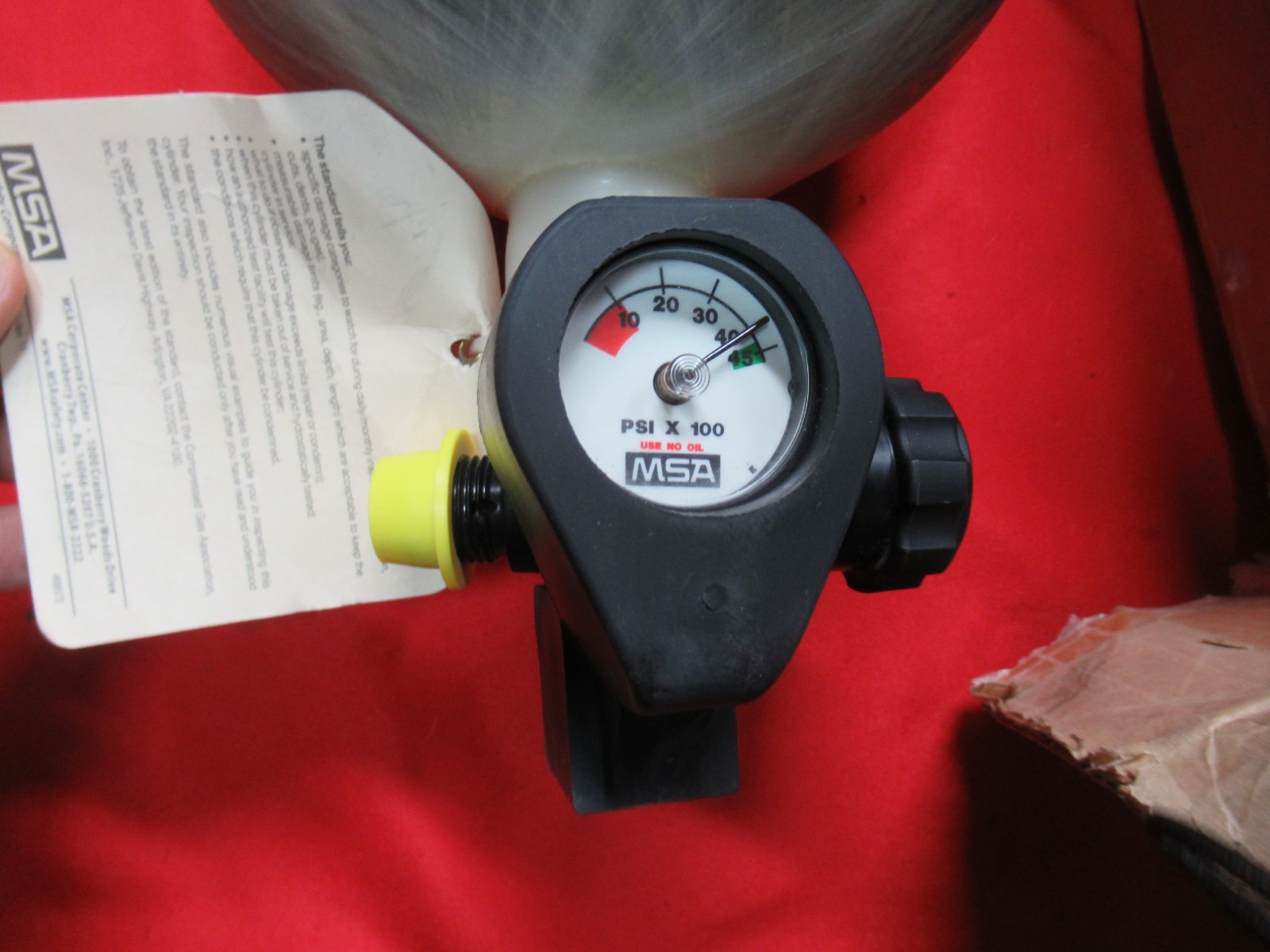 N.O.S. 60 MINUTE MFG 11/2017 MSA Tank G1 SCBA Cylinder Carbon Fiber TANK BOTTLE