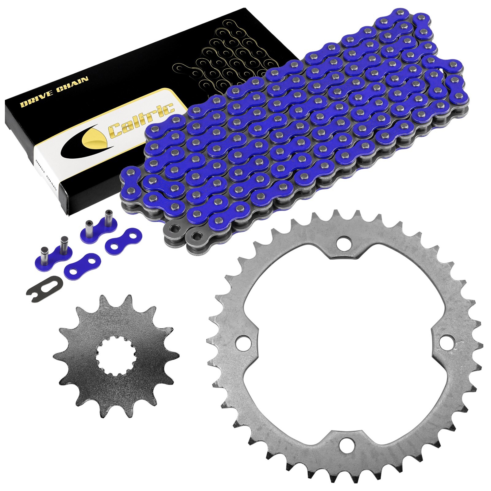 Blue Drive Chain And Sprockets Kit for Yamaha YFZ450 YFZ450V 2004-2013