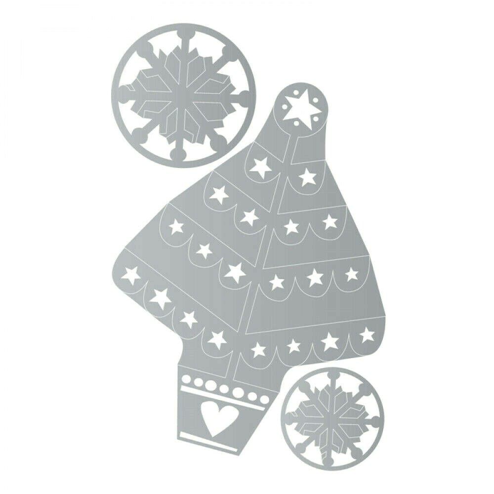 Christmas Tree & Snowflakes Sizzix Thinlits Thin Metal Die Set 660726 NEW!