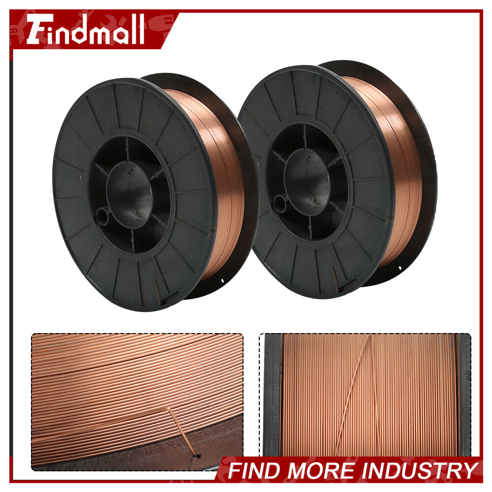 Findmall 2 Roll ER70S-6 .023" (0.6 mm) Mild Steel MIG Welding Wires (2 x 10-Lbs)