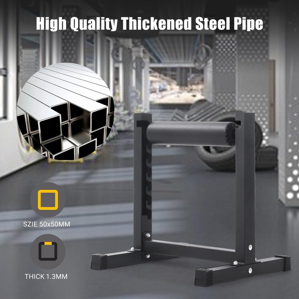 Bulgarian Split Squat Stand, Single Leg Squat Stand W/ 7-Level Adjustable Roller