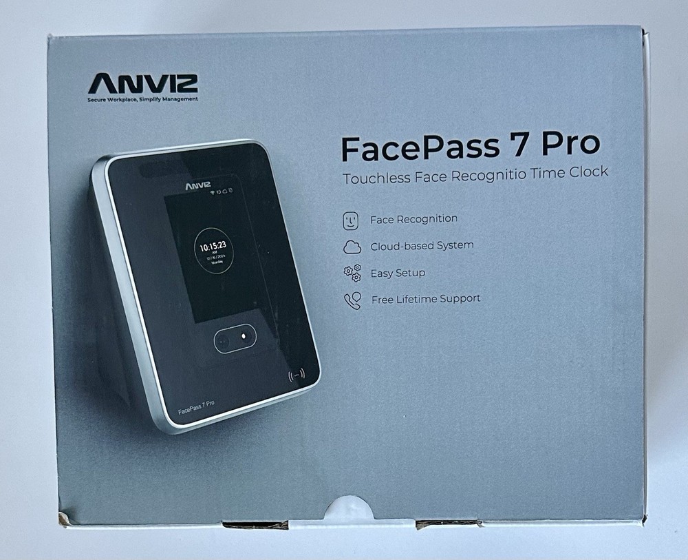 ANVIZ FacePass 7 Pro Biometric Clock Touch-less Face Recognition Time Clock