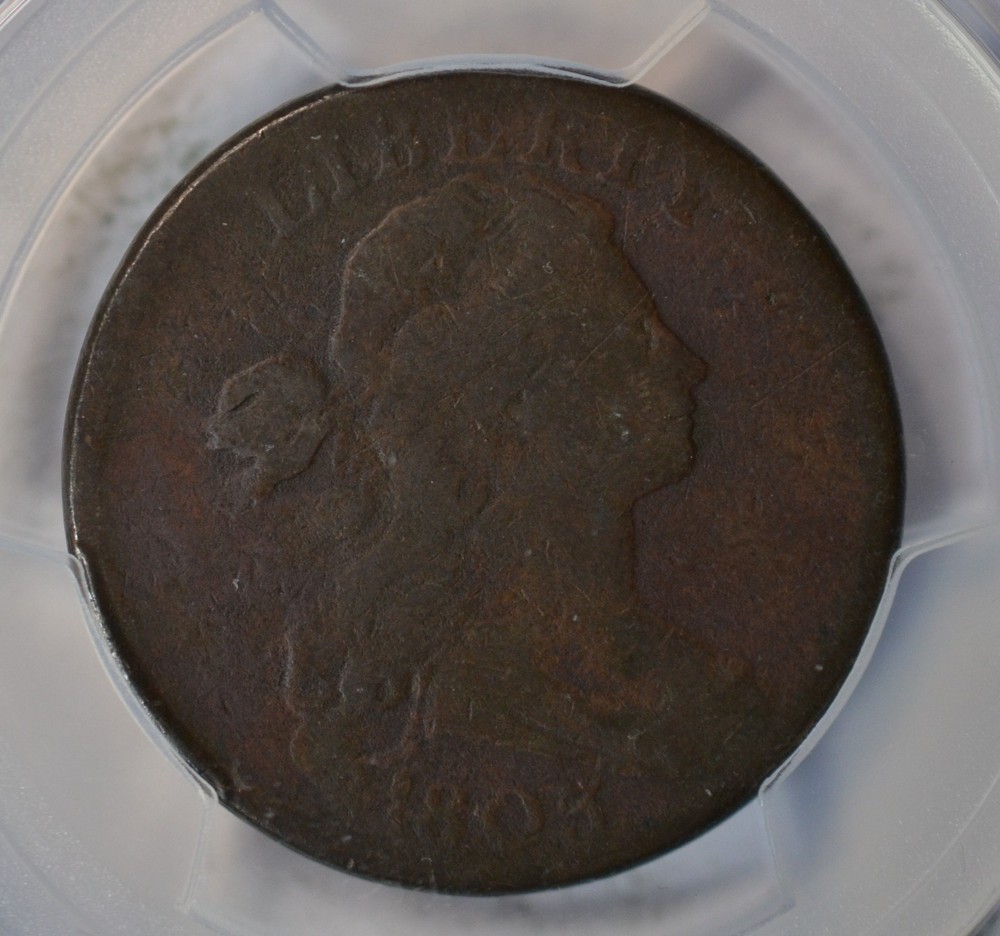 1803 Draped Bust large cent, PCGS VG08