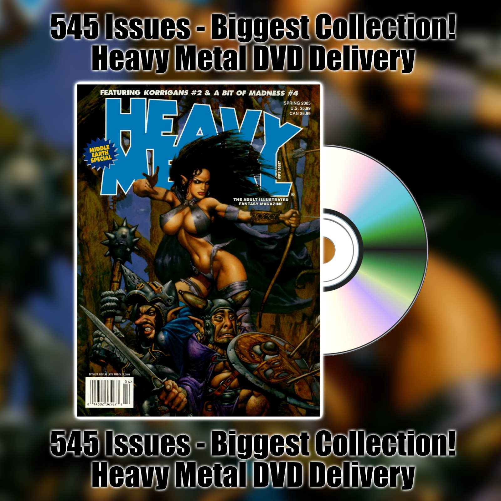 545 Issues HEAVY METAL Magazine Complete Collection