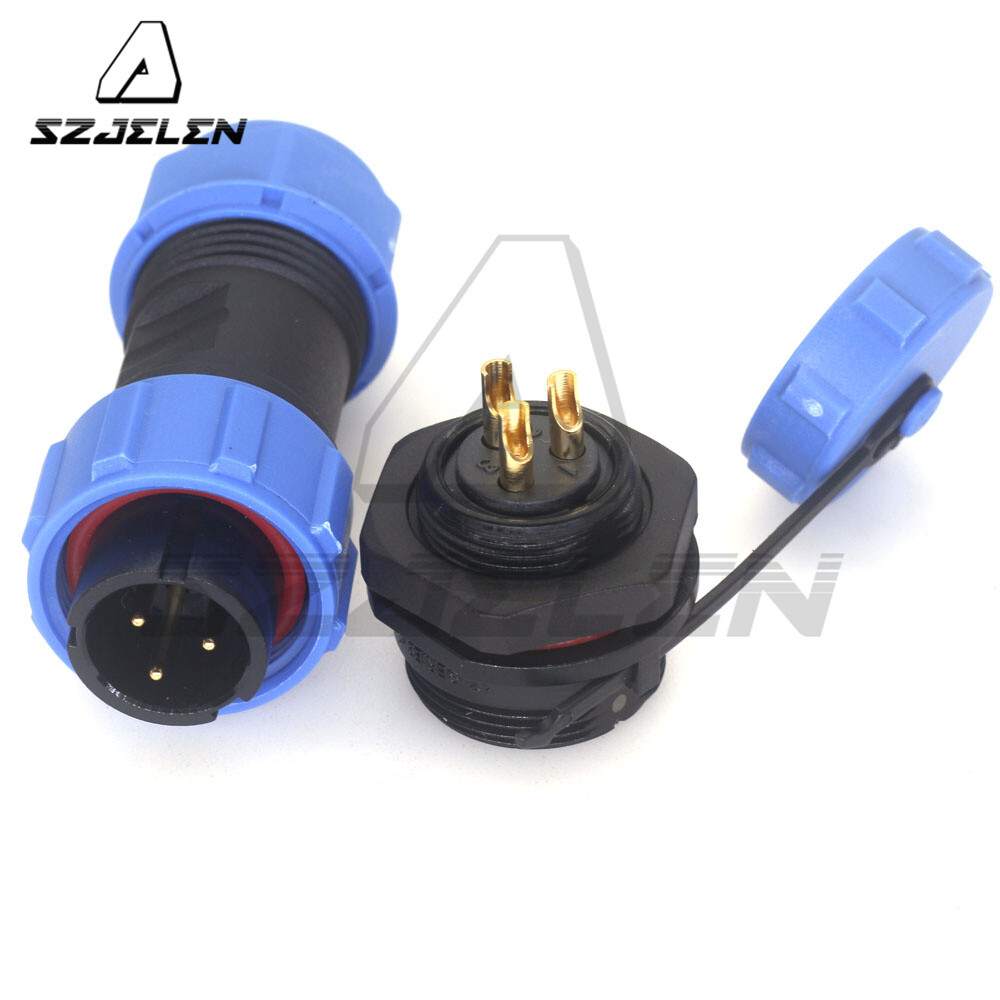 SP17 3Pin Panel Mount Wire Connector,IP67 Waterproof Cable Connector Plug Socket