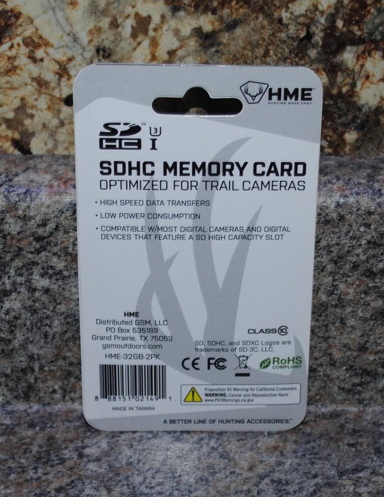 HME SDHC 32GB Memory Card 2 Pack