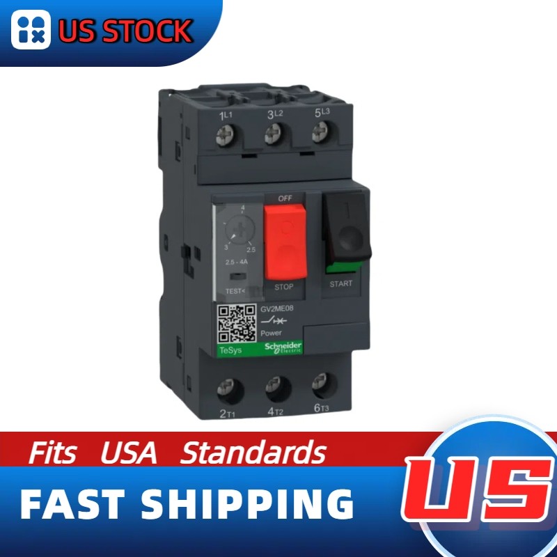 GV2ME08 Schneider NEW Manual Starter Protector: Expedited Shipping, US In-Stock