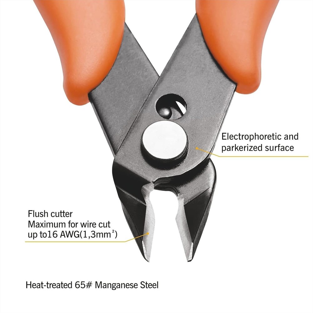KATA 5-Pack Micro Wire Cutters, Precision Electronics Flush Cutter and 5 Pack