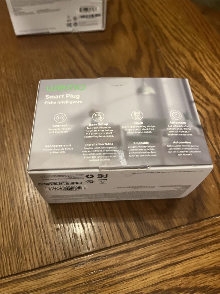 WeMo Smart Plug White Thread Bluetooth Apple HomeKit Easy Setup WSP100