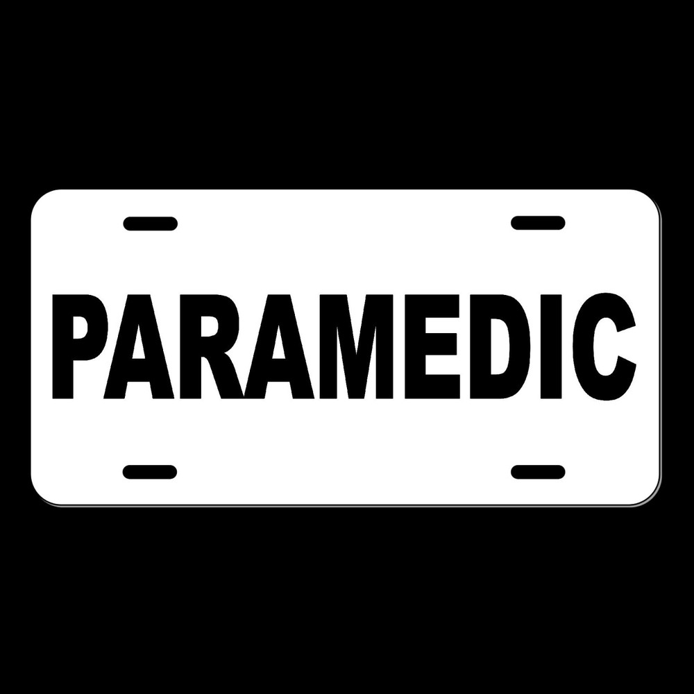 Paramedic License Plate Tag