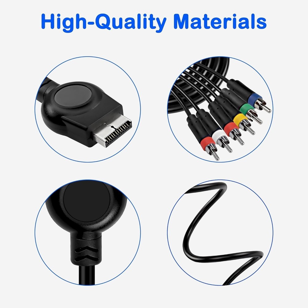 PS3 PS2 Component AV Cable,HD Audio Video Cable 5RCA YPbPr...