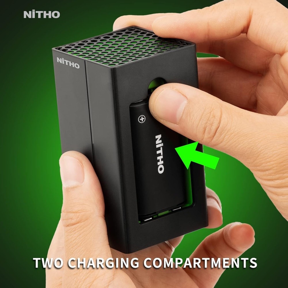 Ultimate Xbox Gaming Charger: 2-Pack Battery with Type-C Cable & Indicator Light