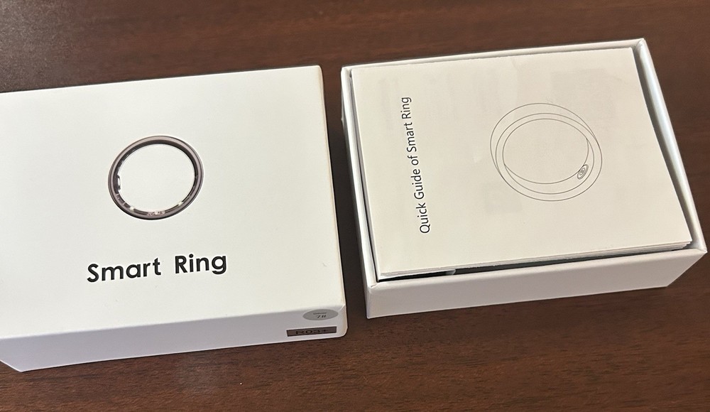 QRing R03+ Smart Ring Activity Tracker Silver Size 7 Water-Resistant