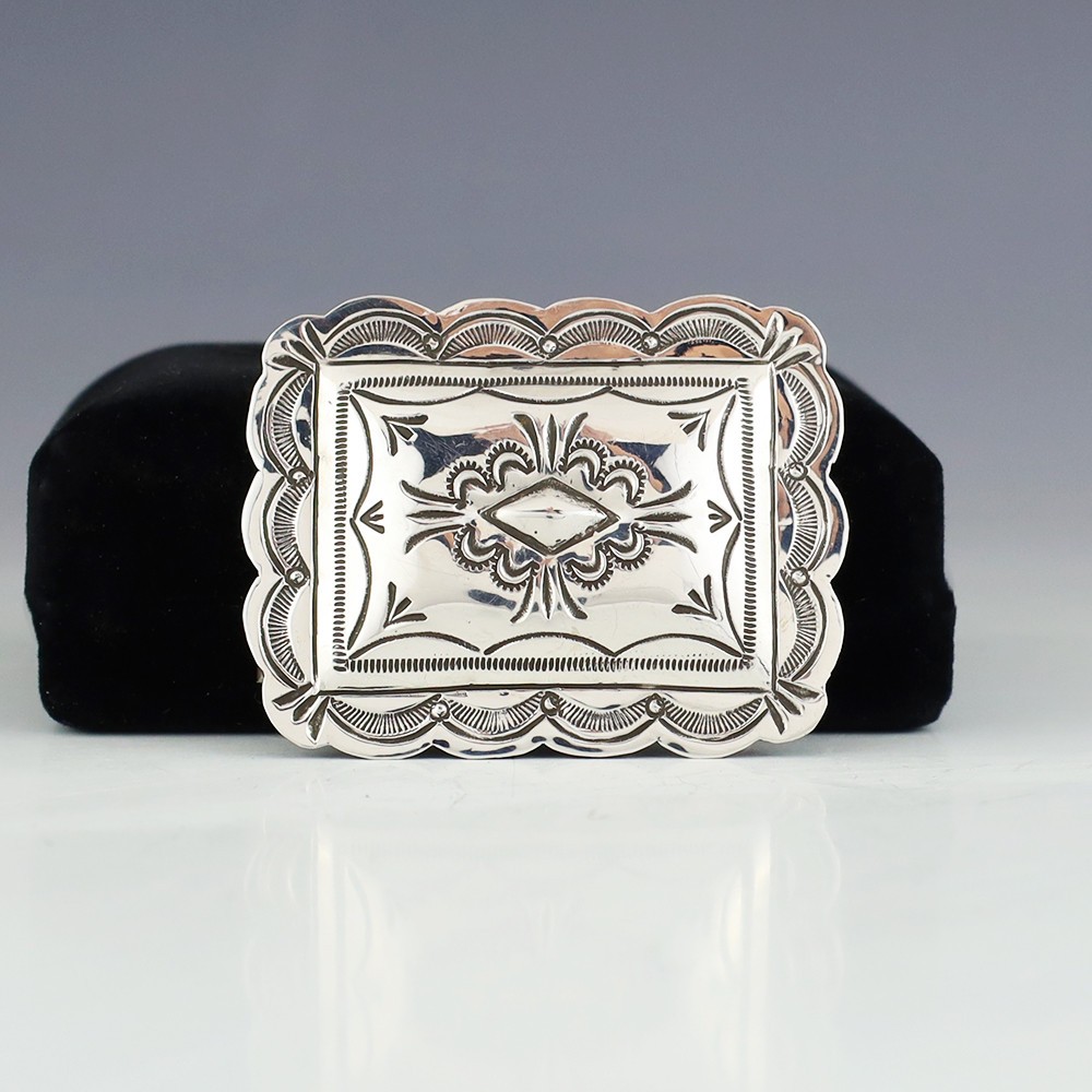 NATIVE AMERICAN NAVAJO STERLING SILVER MONEY CLIP BY ARNOLD BLACKGOAT