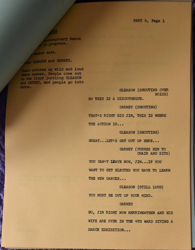1966 " The Jackie Gleason Show " Original Screenplay Script