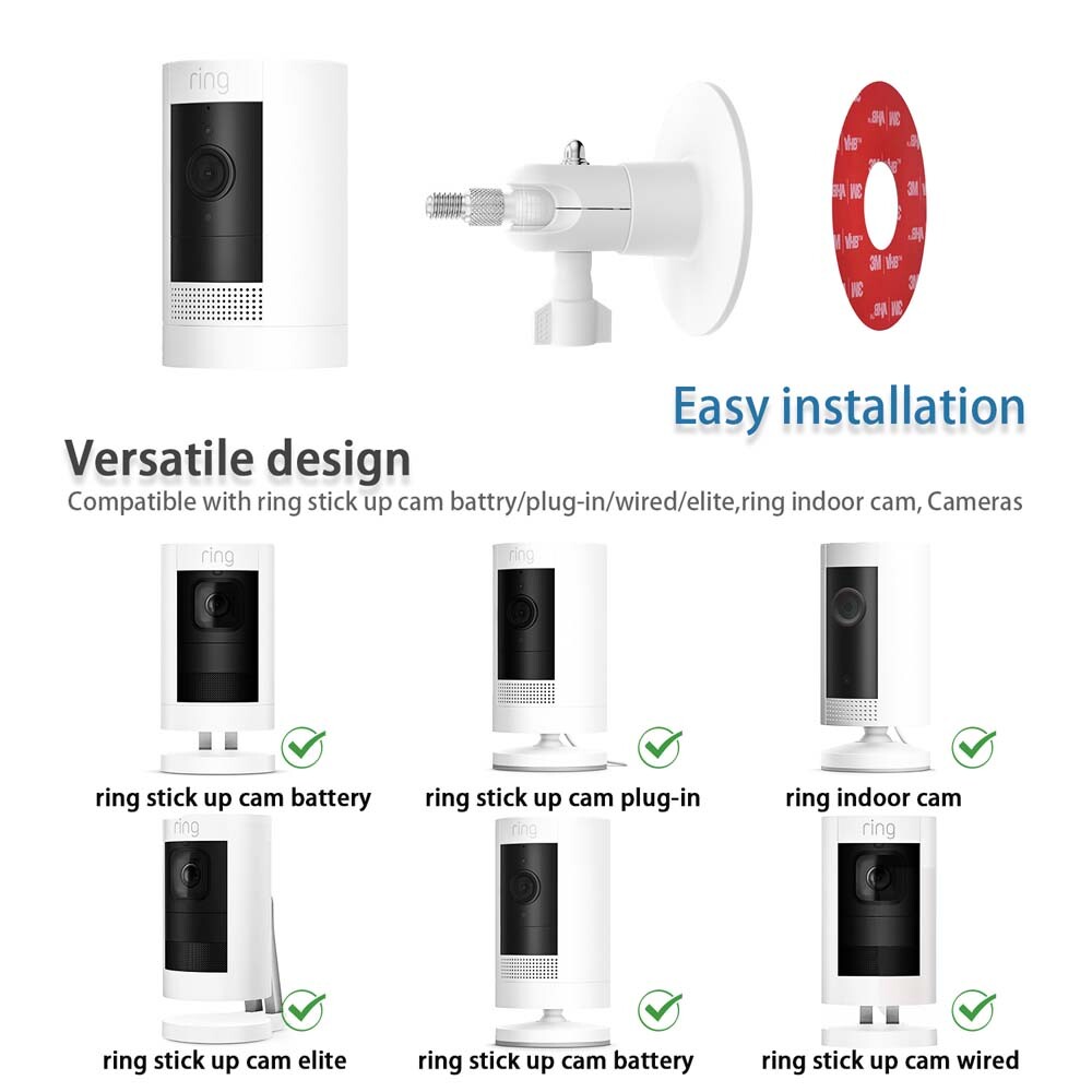 HOLACA Adjustable Screwless Wall Mount Bracket for Ring Stick Up Cam