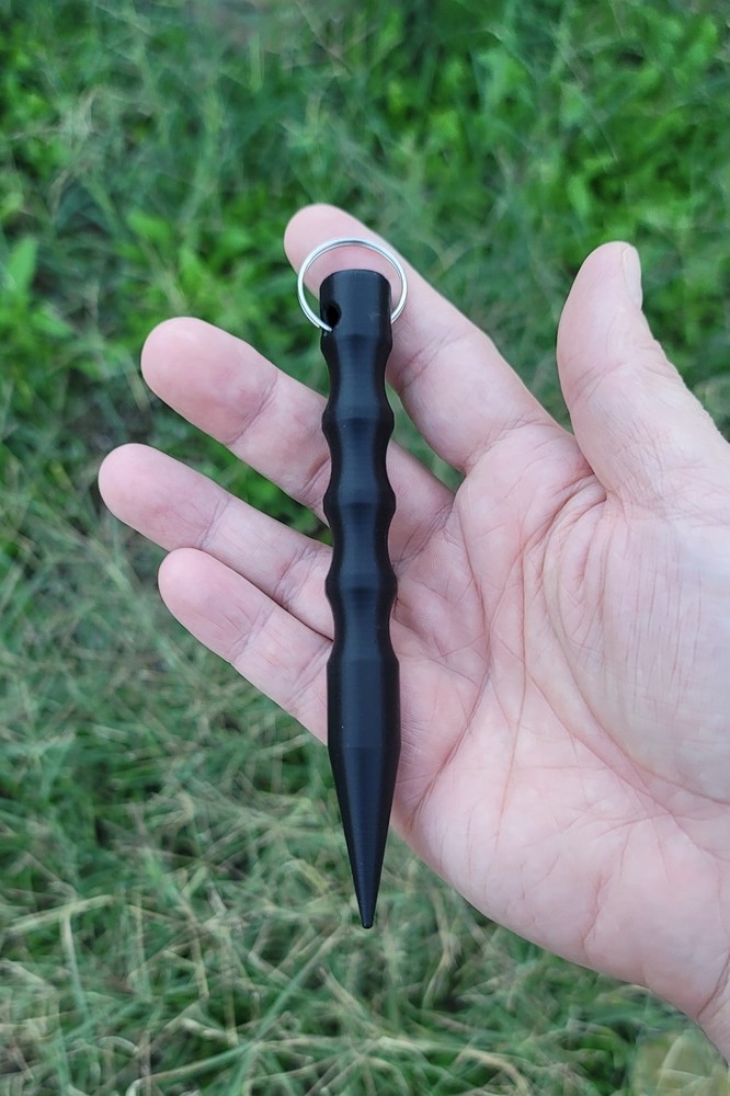3D Printed Tactical Spike Keychain Strong ABS Plastic Multi Tool