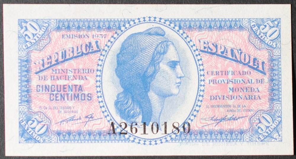 Spain P93 50 Centimos Gem Uncirculated
