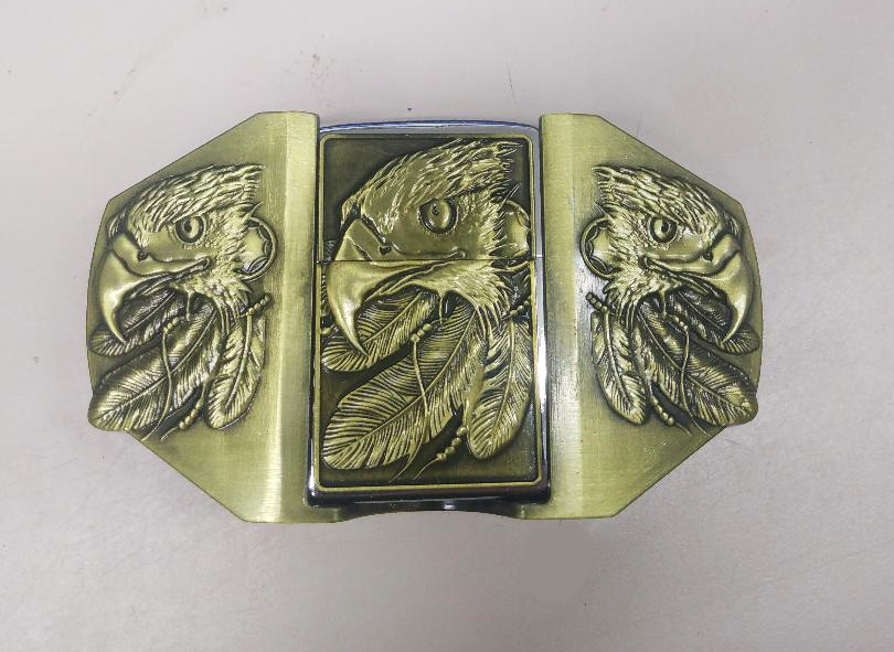 Elegant eagle buckle with Ronson style lighter (1058)