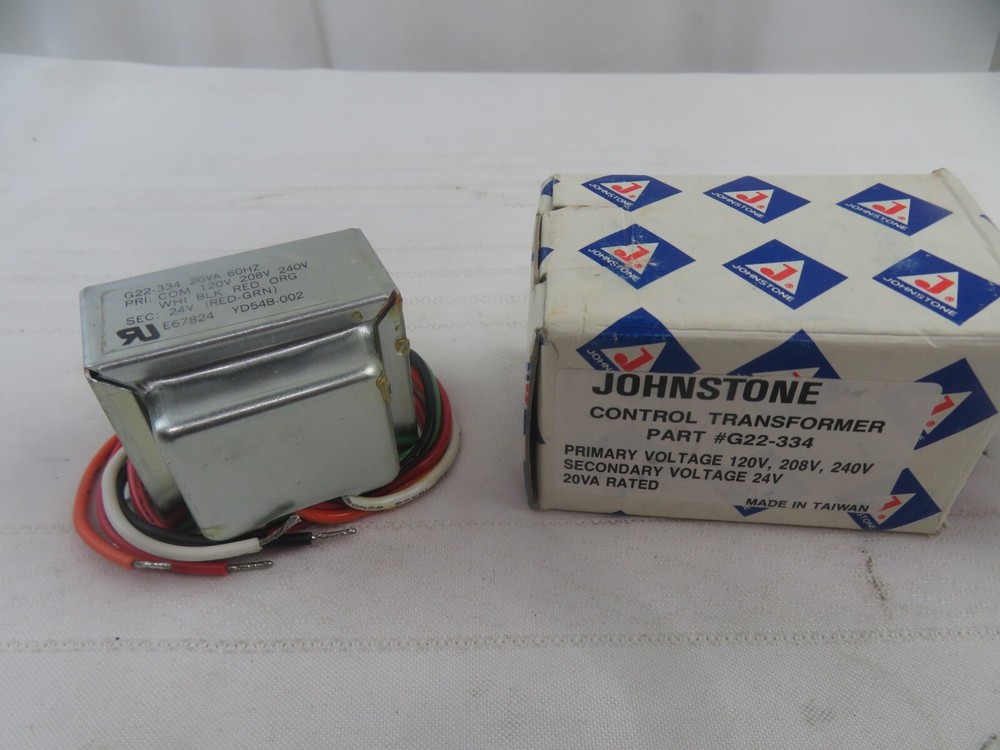 JOHNSTONE CONTROL TRANSFORMER G22-334 20VA Rated