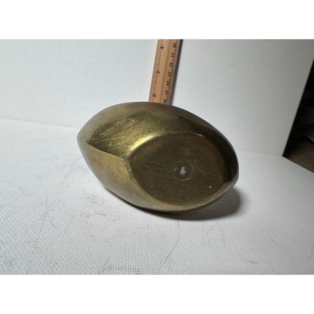 Solid brass goose swimming vintage decor