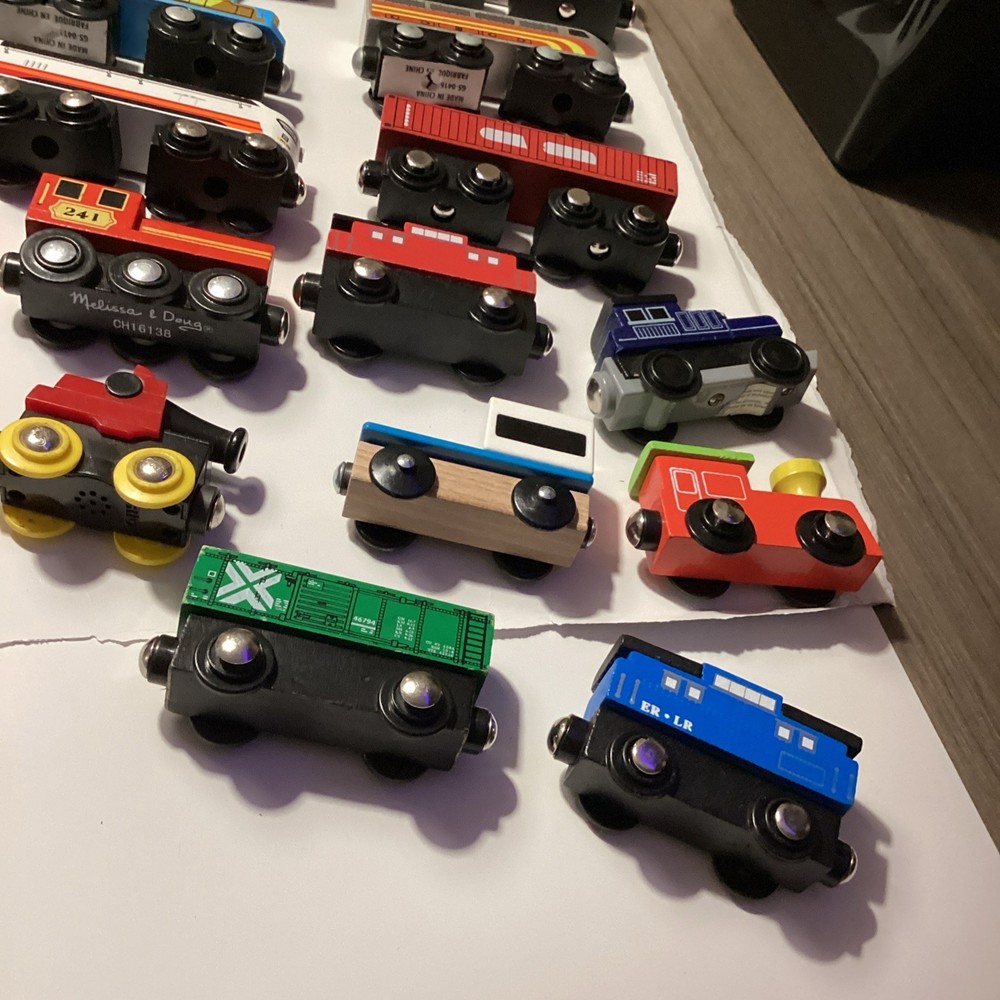 Wooden Train Car Lot
