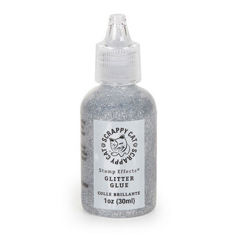 SCRAPPY CAT GLITTER GLUE SILVER 30ML