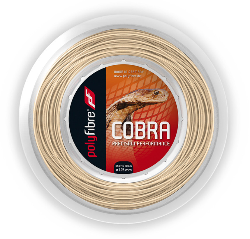 Polyfibre Cobra 1.25mm 200m Tennis String Racket Racquet String Poly NWT