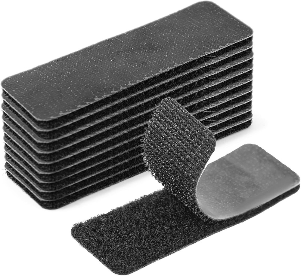 48 Sets Hook and Loop Tape Sticky Back,3 in. x 1 in. Double-Sided Command Adh...