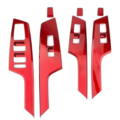 Window Switch Panel Trim Covers Compatible with Kia EV6 2022-2026 Red