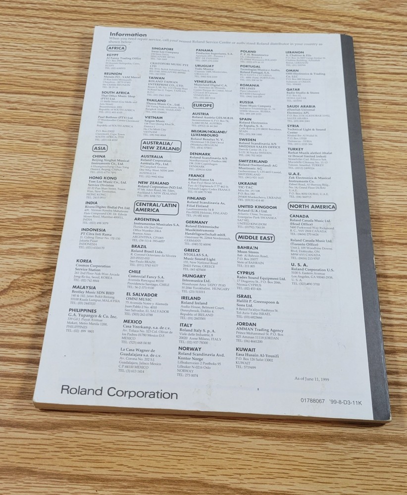 Roland TD-8 Drum Module Digital Programmable Built-in Effects MIDI Works, Tested