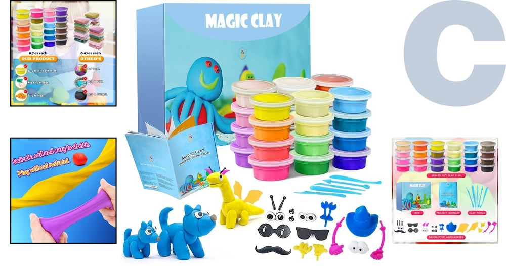 Complete Modeling Clay Set with Tools & Accessories for Endless Fun - Ages 3-12