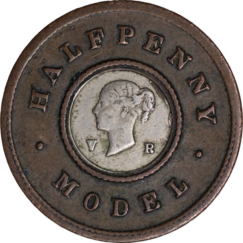 Britain 1/2 Penny Model ~ XF