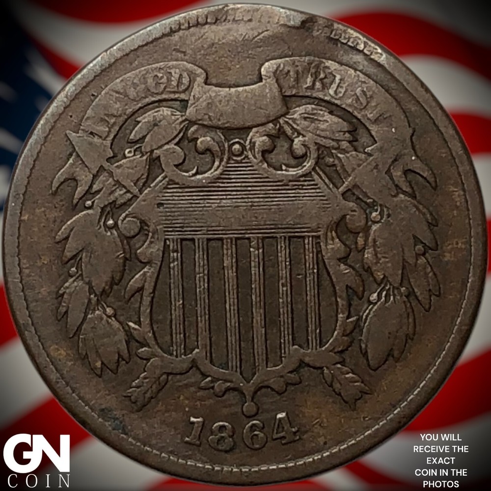 1864 2 Cent Piece Y8232