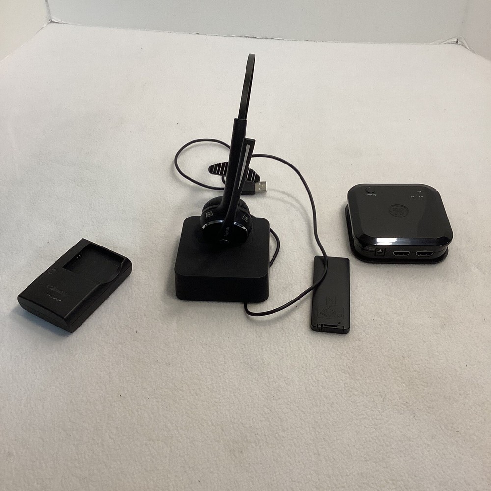 Mixed Electronics Lot, Headset Charger HDMI Switch, Remote Control