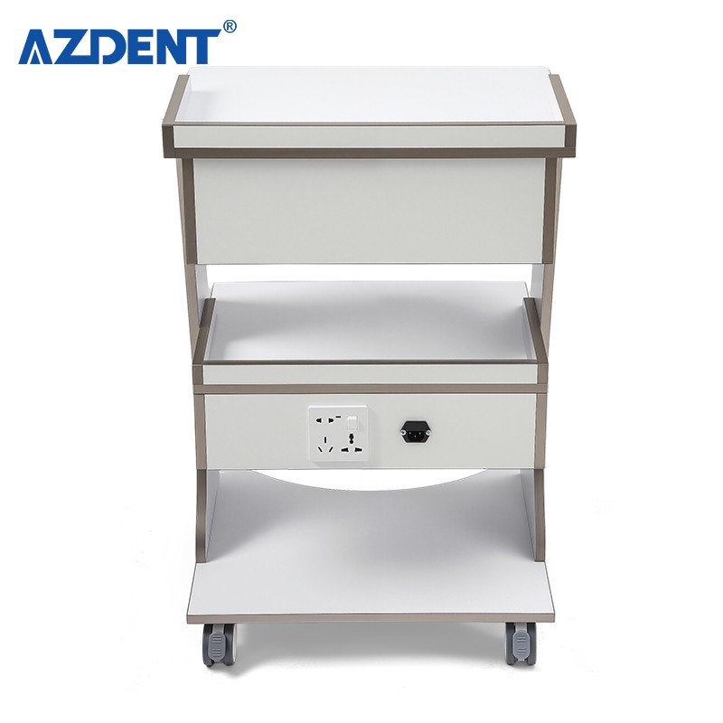 Dental Médico Carro Mueble de Almacenamiento con Cajones y Toma de Corriente