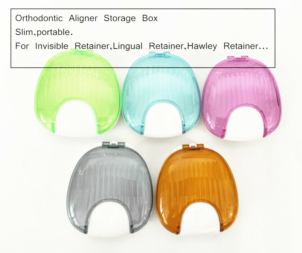 Dental Plastic Orthodontic Lingual Retainer Aligner Case Denture Storage Boxes