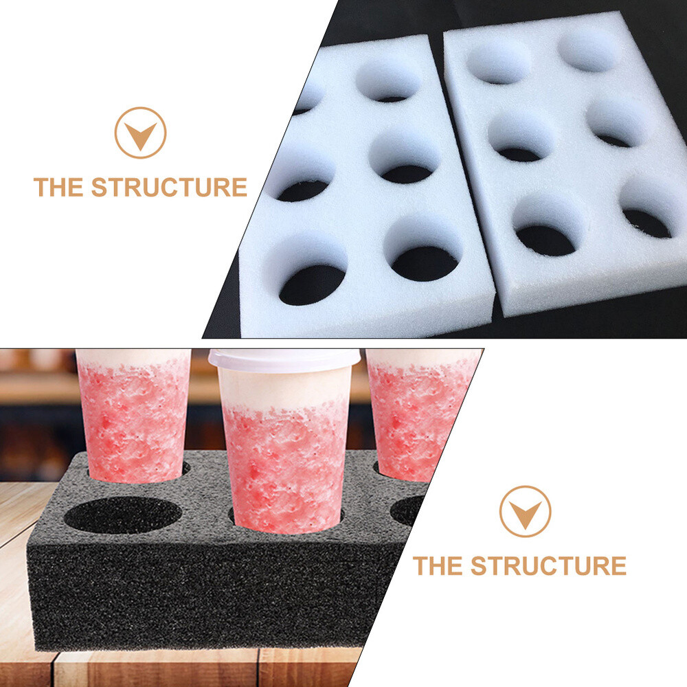 2PCS Practical Cup Carrier Tray Cup Fixing Holders Beverage Packing Boxes