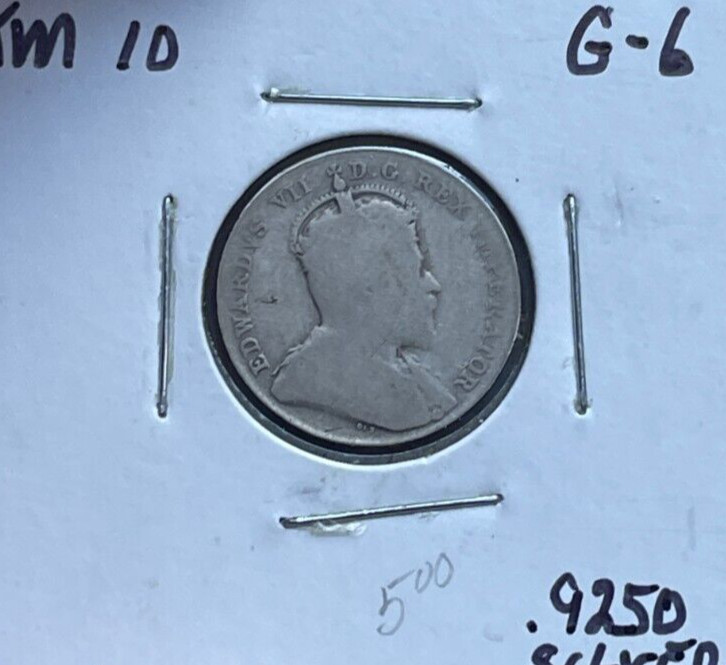 1910 Canada 10 Cents - Silver