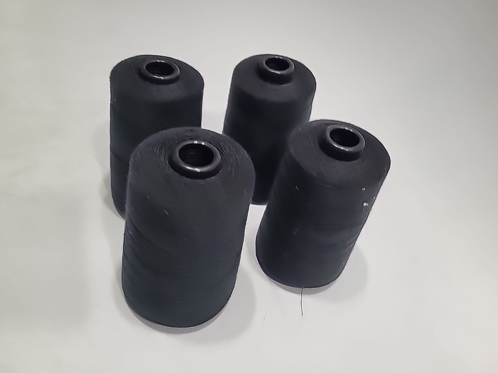4 PACK of 5000 MTS each Spools BLACK Sewing Thread All Purpose 100% Polyester