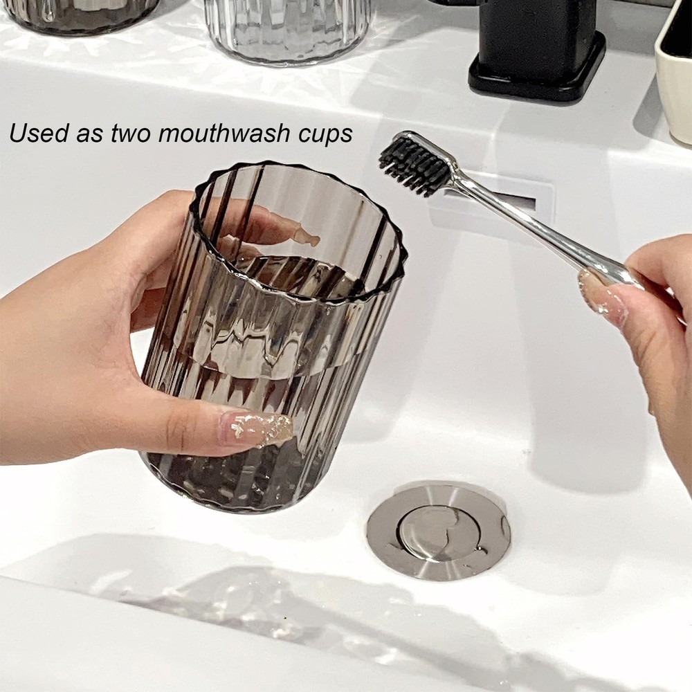 2 Pack Transparent Travel Toothbrush & Toothpaste Case 2pcs-grey+clear