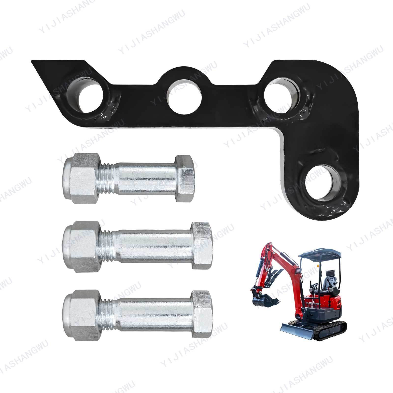 Single L-shaped bracket，FOR Mini Excavator Three Holes Hydraulic Clip Thumb