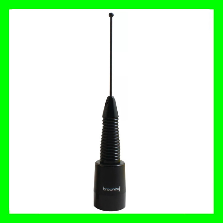 NMO Black UHF 380-520 MHz No Ground Plane Antenna w/ Spring Browning BR-178-B-S