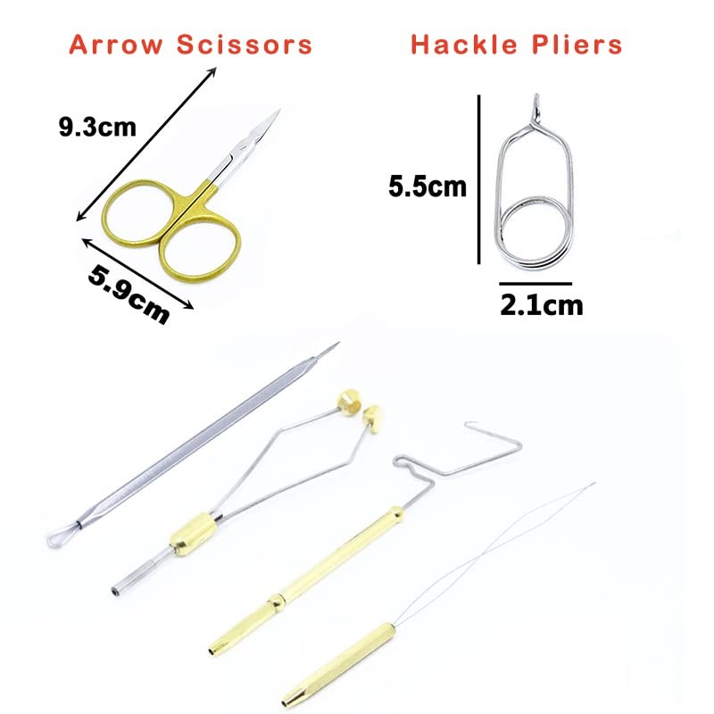 Fly Tying Tools 6PCS Combo Fly Tying Kit Fly Tying Set Fly Tying Tools Set- A