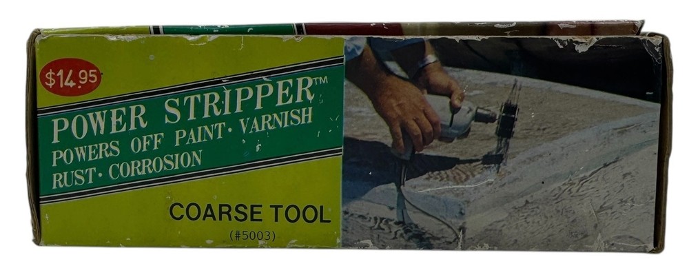 Power Stripper Coarse Tool Medium-Heavy Use Remove Paint Rust Fits ¼" + ⅜" Drill